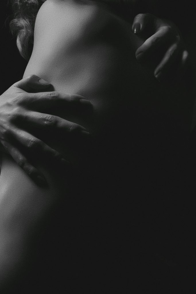 hand on a naked back