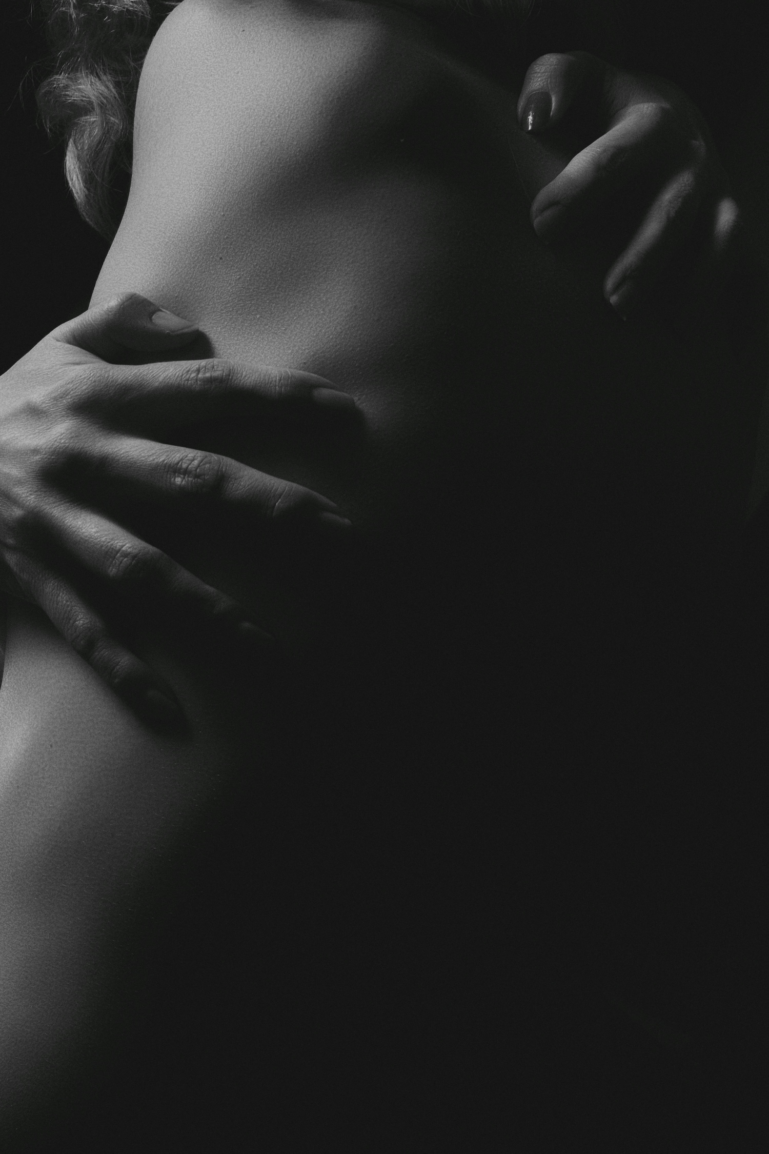 hand on a naked back